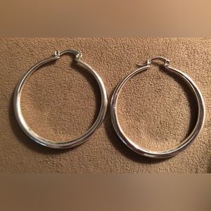 Sterling silver hoops